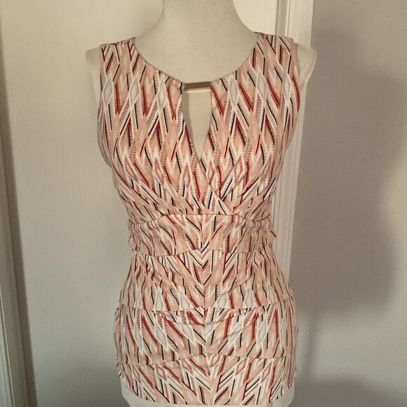 White House Black Market Women’s Top Stretch Sleevless Multicolor Top Size XS - Picture 1 of 7